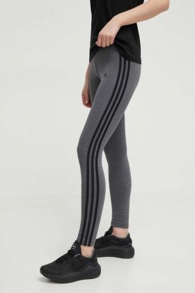 adidas colanți GV6019 GV6019 femei, culoarea gri, material uni GV6019