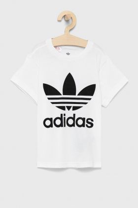 Adidas Originals Tricou de bumbac pentru copii H25246 culoarea alb, cu imprimeu