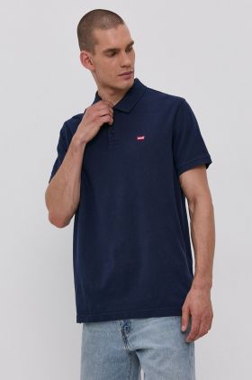 Levi's tricou polo bărbați, culoarea bleumarin, material uni 35883.0005-Blues