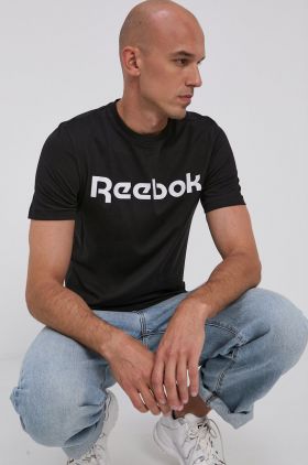 Reebok Tricou din bumbac Street GJ0136 culoarea negru, cu imprimeu