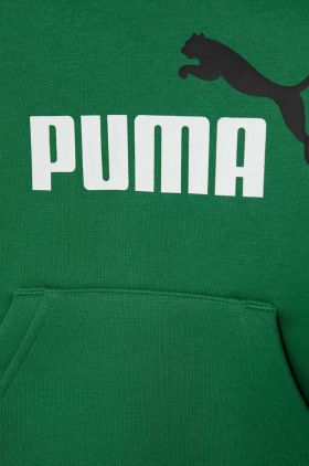 Puma bluza copii culoarea negru, cu glugă, cu imprimeu