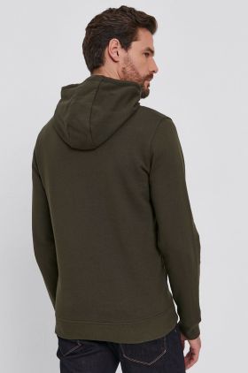 Lyle & Scott Hanorac de bumbac bărbați, culoarea verde, material neted