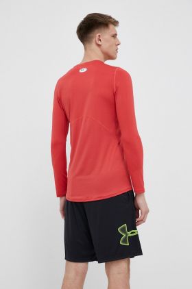 Under Armour mânecă lungă de antrenament culoarea bordo, neted