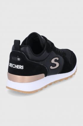 Skechers Pantofi culoarea bordo, cu toc plat