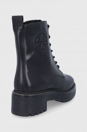 Tory Burch Bocanci Miller femei, culoarea negru, cu toc plat