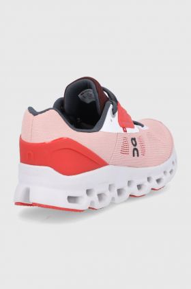 On-running sneakers Cloudstratus culoarea portocaliu, cu toc plat