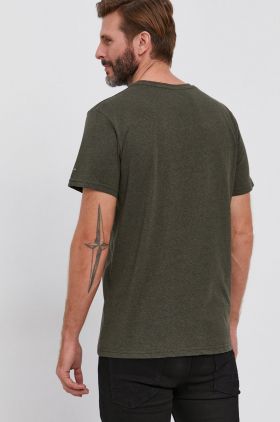 Pepe Jeans Tricou Rubens bărbați, culoarea verde, cu imprimeu