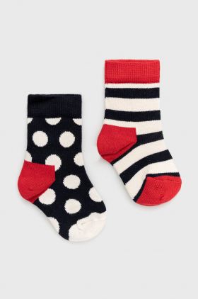 Happy Socks Șosete copii Stripe (2-Pack) (2-Pack) culoarea albastru marin