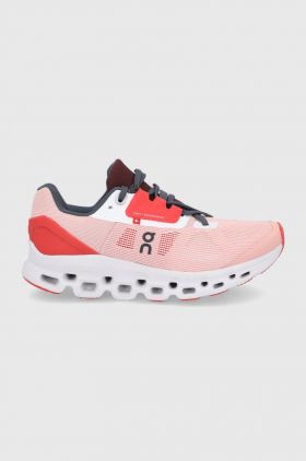 On-running sneakers Cloudstratus culoarea portocaliu, cu toc plat