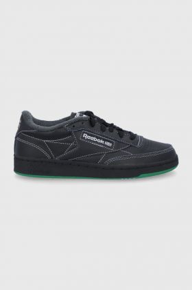 Reebok Classic sneakers Club C 85 culoarea negru, cu toc plat, GX8318 GX8318-CBLK/VCRD