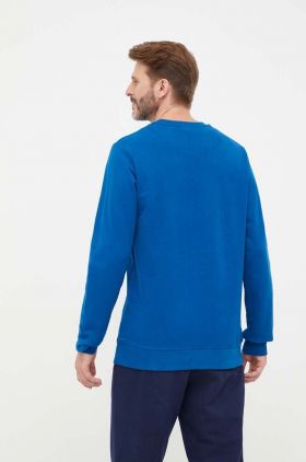 Helly Hansen hanorac de bumbac bărbați, culoarea bleumarin, cu imprimeu 34000