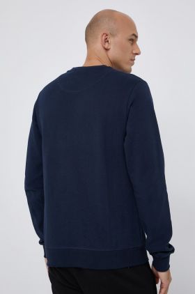 Helly Hansen hanorac de bumbac bărbați, culoarea bleumarin, cu imprimeu 34000