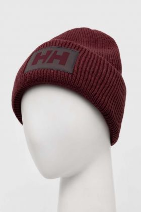 Helly Hansen căciulă HH BOX BEANIE culoarea maro, din tricot gros 53648