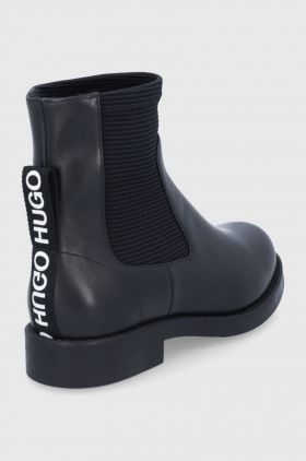 Hugo Cizme femei, culoarea negru, cu toc plat