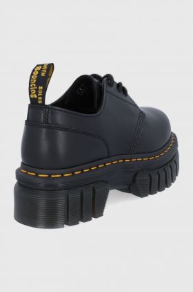 Dr. Martens pantofi Audrick 3-Eye femei, culoarea negru, cu toc plat DM27147001