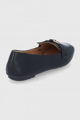 Answear Lab Mocasini femei, culoarea negru, cu toc plat