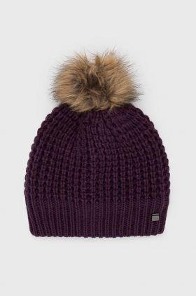 Helly Hansen caciula culoarea violet, din tricot gros