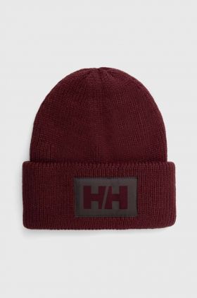 Helly Hansen căciulă HH BOX BEANIE culoarea maro, din tricot gros 53648