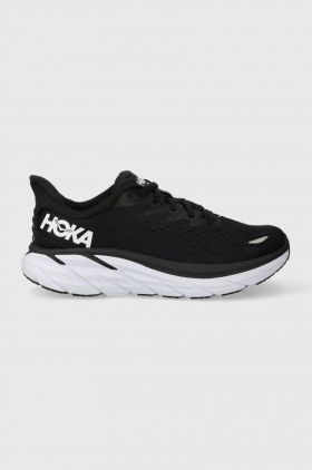 Hoka One One pantofi de antrenament CLIFTON 8 culoarea negru, cu toc plat, 1119394 1119394-AEBL