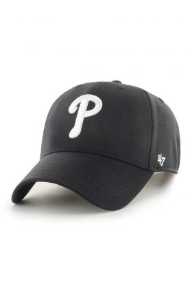 47brand șapcă MLB Philadelphia Phillies culoarea negru, cu imprimeu
