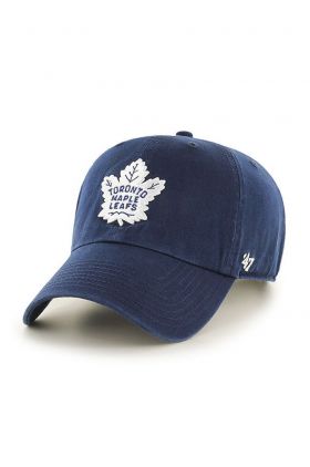 47brand șapcă NHL Toronto Maple Leafs culoarea bleumarin, cu imprimeu  H-RGW18GWS-NYB