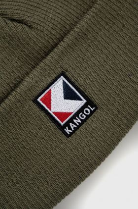 Kangol Căciulă culoarea verde, din tesatura neteda