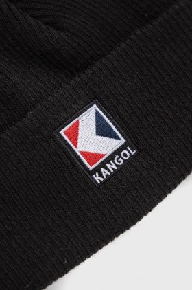 Kangol Căciulă culoarea negru, din tesatura neteda