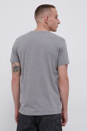 Levi's Tricou bărbați, culoarea gri, material neted