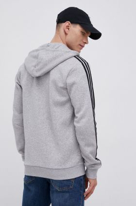 Adidas Bluză HB0041 bărbați, culoarea gri, cu imprimeu