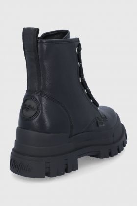 Buffalo Botine femei, culoarea negru, cu platformă