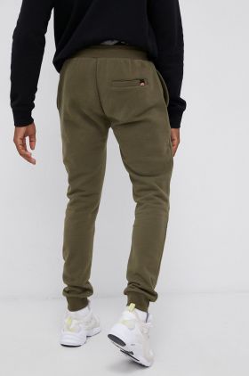 Ellesse pantaloni de trening culoarea verde, cu imprimeu SHK12643-429