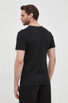 Lacoste tricou din bumbac 3-pack) culoarea negru, material uni TH3374-001