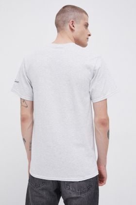 HUF Tricou din bumbac culoarea gri, cu imprimeu