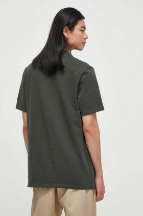 Samsoe Samsoe tricou din bumbac culoarea verde, neted