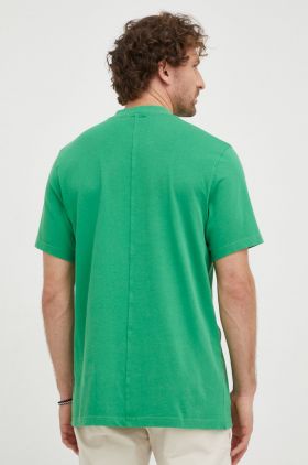 Samsoe Samsoe tricou din bumbac culoarea verde, neted