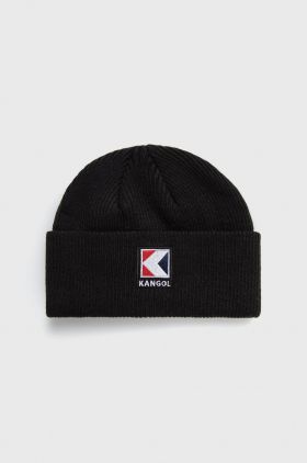 Kangol Căciulă culoarea negru, din tesatura neteda