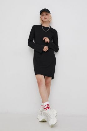 Superdry Rochie culoarea negru, mini, mulat