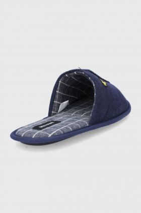 Lyle & Scott Papuci de casa culoarea albastru marin