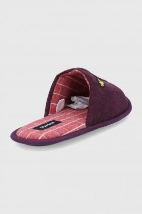 Lyle & Scott Papuci de casa culoarea bordo