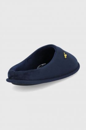 Lyle & Scott Papuci de casa culoarea albastru marin