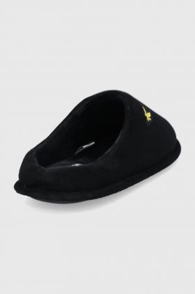 Lyle & Scott Papuci de casa culoarea negru