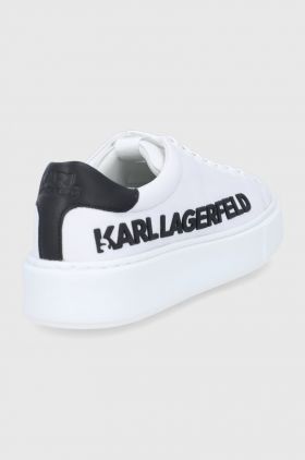 Karl Lagerfeld Ghete de piele culoarea negru