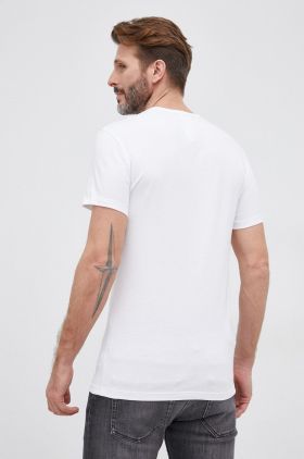 Versace tricou bărbați, culoarea alb, uni