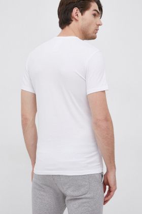 Versace tricou bărbați, culoarea alb, uni