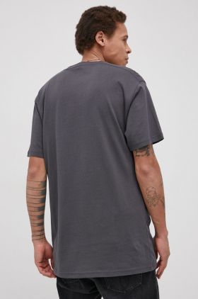 Vans Tricou din bumbac culoarea gri, material neted