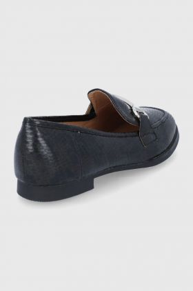 Answear Lab Mocasini femei, culoarea negru, cu toc plat