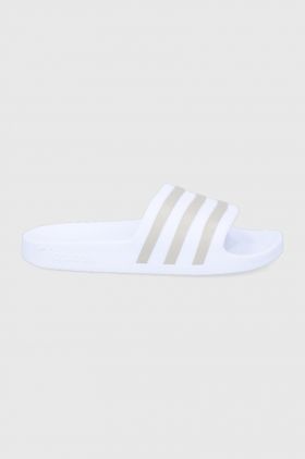 adidas papuci Adilette EF1730.D femei, culoarea alb EF1730