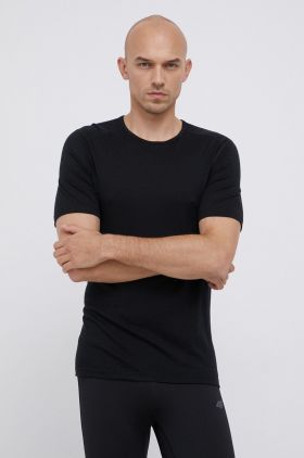 Icebreaker Tricou de lână culoarea negru