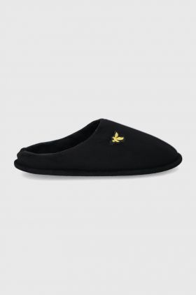 Lyle & Scott Papuci de casa culoarea negru