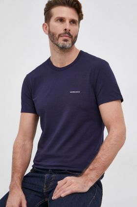 Versace tricou bărbați, culoarea alb, uni